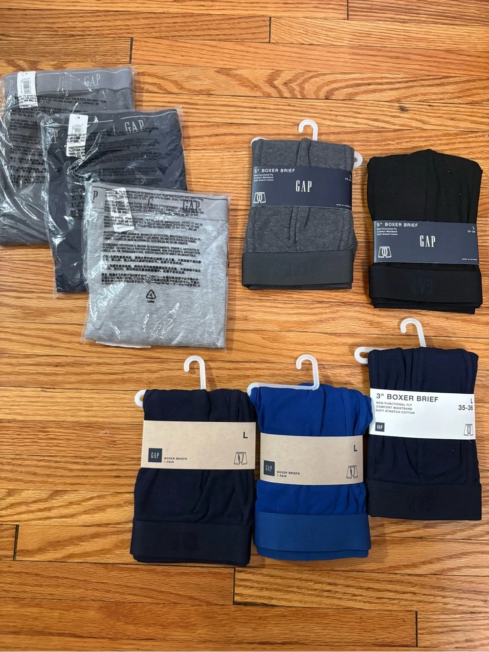LOT of 8 NWT Gap Boxer Briefs and Gap Factory Trunks- LARGE